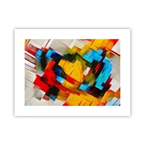 Affiche - Poster - Une superposition multicolore - 40x30 cm