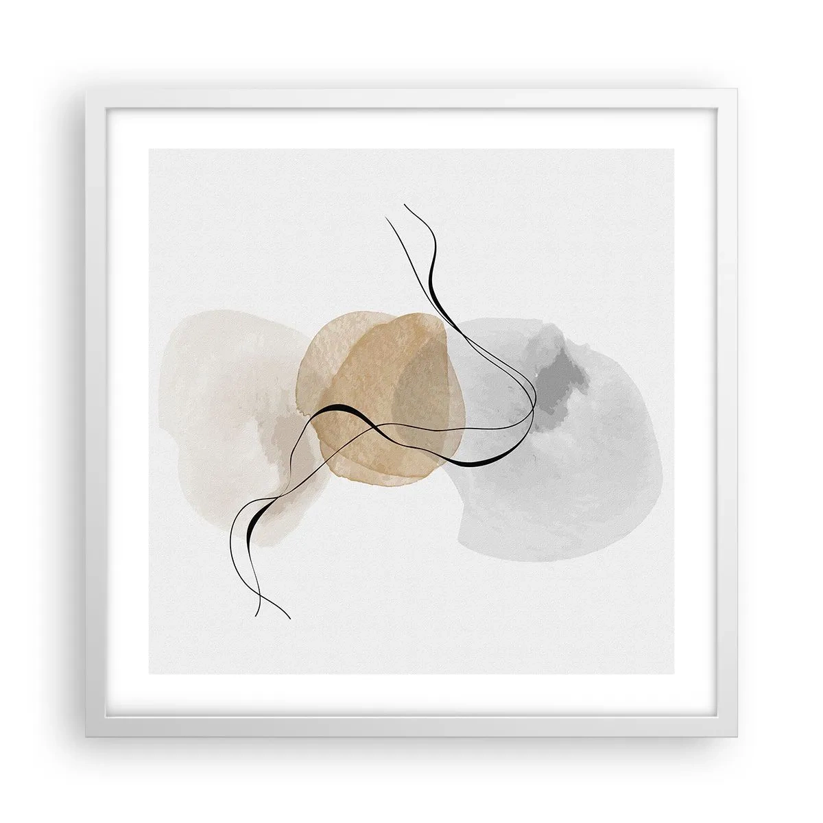 Affiche dans un cadre blanc - Poster - Perles d'air - 50x50 cm
