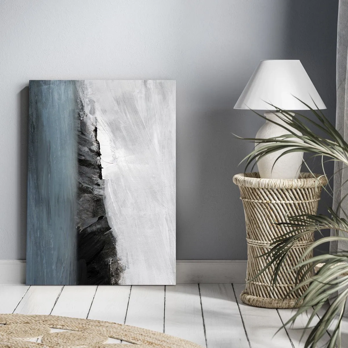 Impression sur toile - Image sur toile - Eau – terre : choc des éléments - 55x100 cm