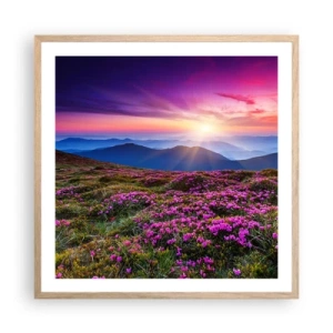 Affiche dans un chêne clair - Poster - Les herbes sentaient les grappes fraîches de la récolte - 60x60 cm