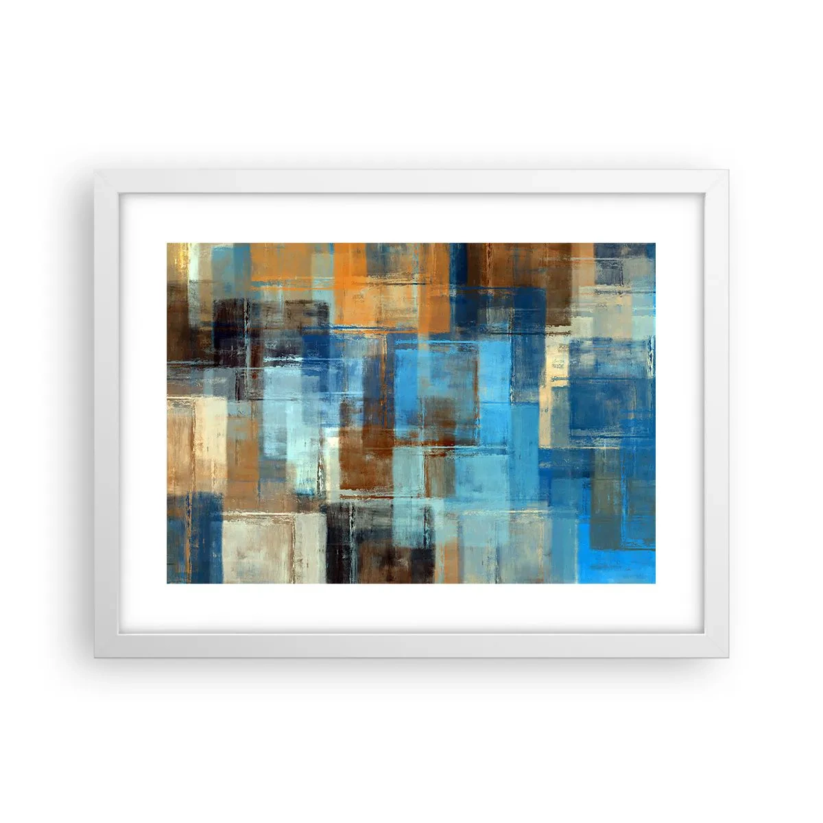 Affiche dans un cadre blanc - Poster - A travers le voile bleu - 40x30 cm