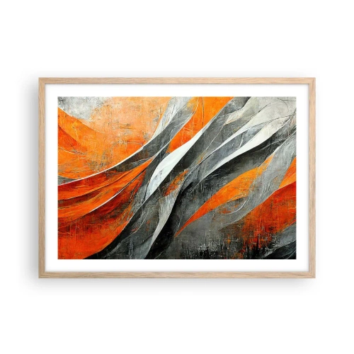 Affiche dans un chêne clair - Poster - Chaleur et froid - 70x50 cm