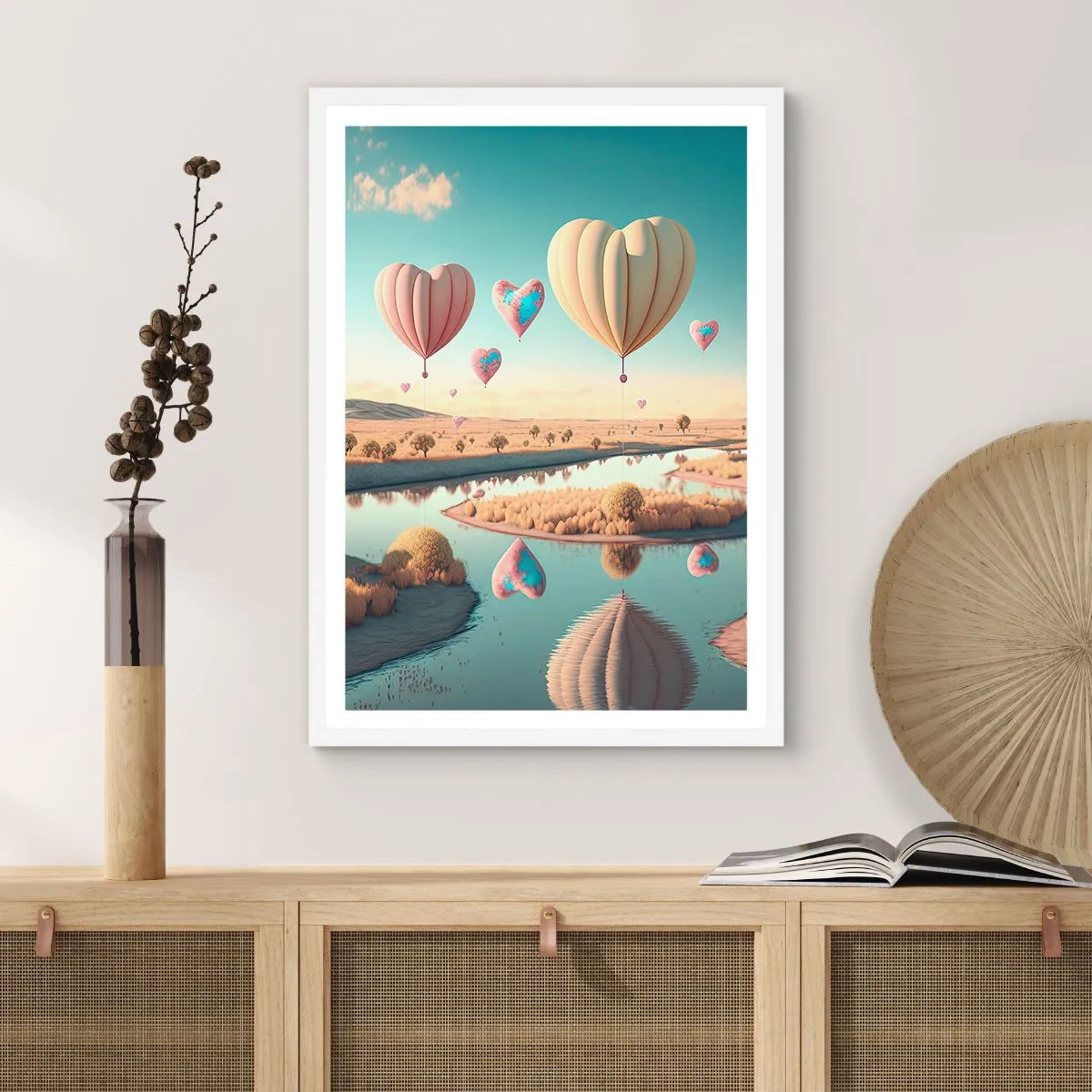 Affiche dans un cadre blanc - Poster - L'amour te permet de t'élever - 30x40 cm