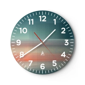 Horloge murale - Pendule murale - Résumé : vagues de lumière - 30x30 cm