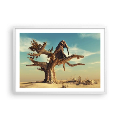 Affiche dans un cadre blanc - Poster - Nouveau point de vue - 70x50 cm