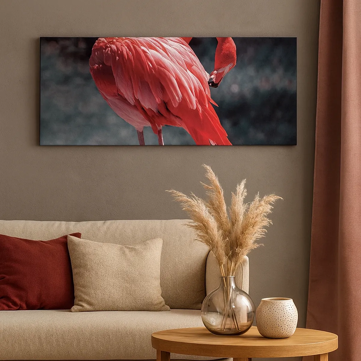 Impression sur toile - Image sur toile - Poème cramoisi de la nature - 30x30 cm