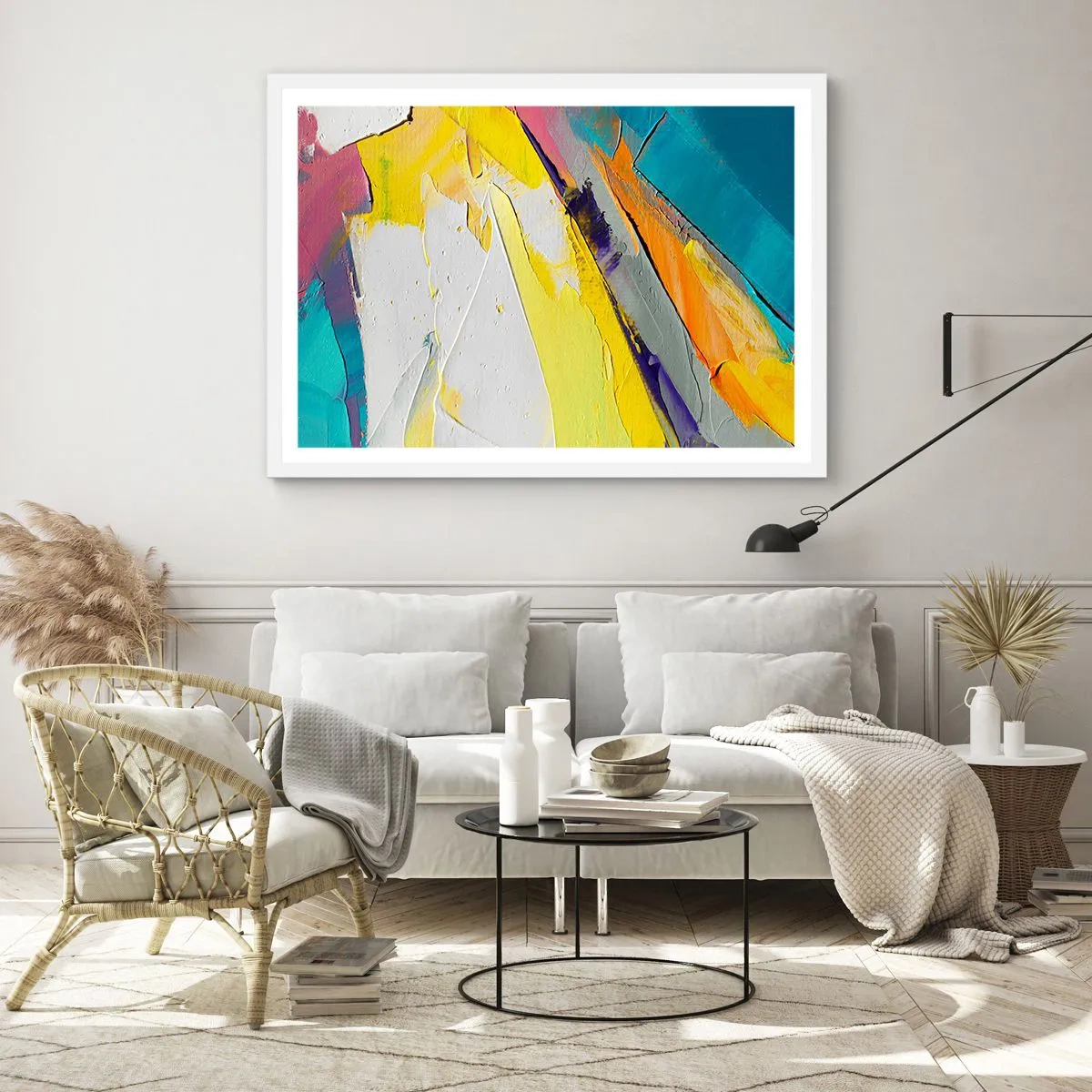 Affiche dans un cadre blanc - Poster - Anatomie du monde - 70x50 cm