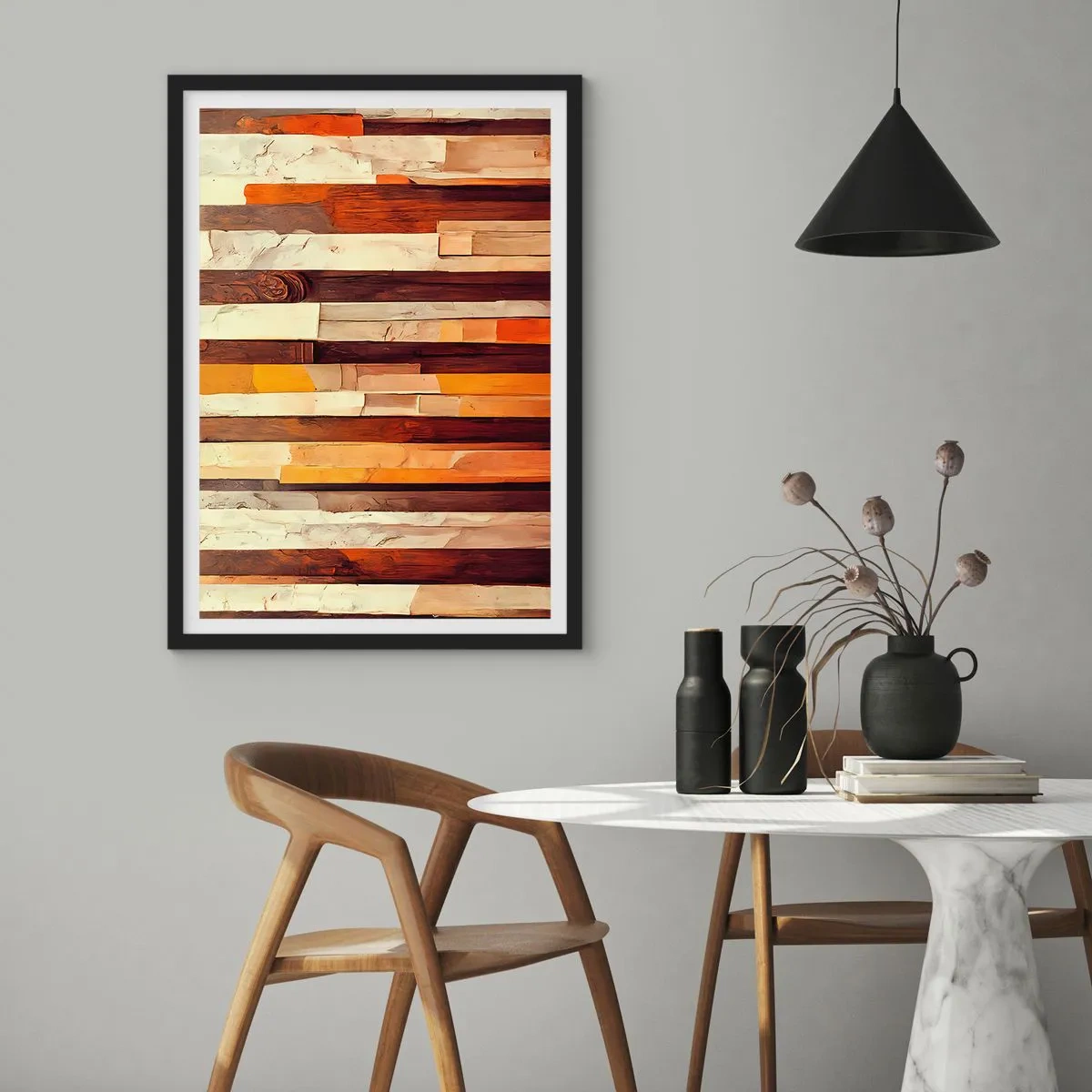 Affiche dans un cadre noir - Poster - Hymne des arbres forestiers - 70x100 cm