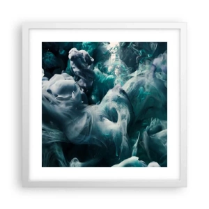 Affiche dans un cadre blanc - Poster - Mouvement des couleurs - 40x40 cm