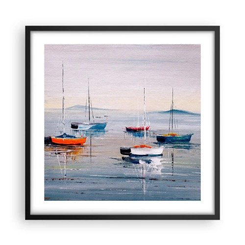 Affiche dans un cadre noir - Poster - Un repos bien mérité - 50x50 cm