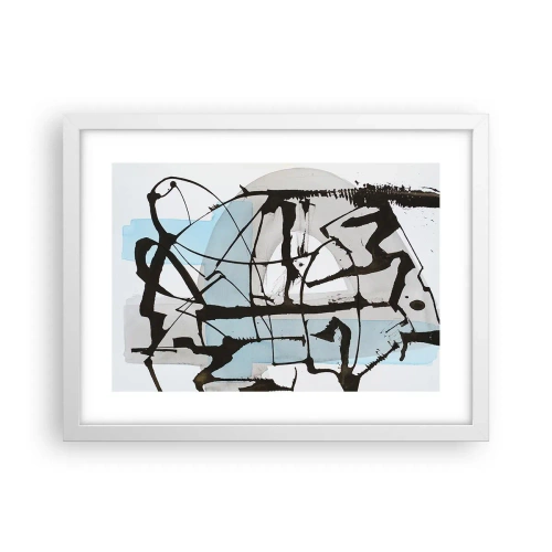 Affiche dans un cadre blanc - Poster - Bleu malgré tout - 40x30 cm