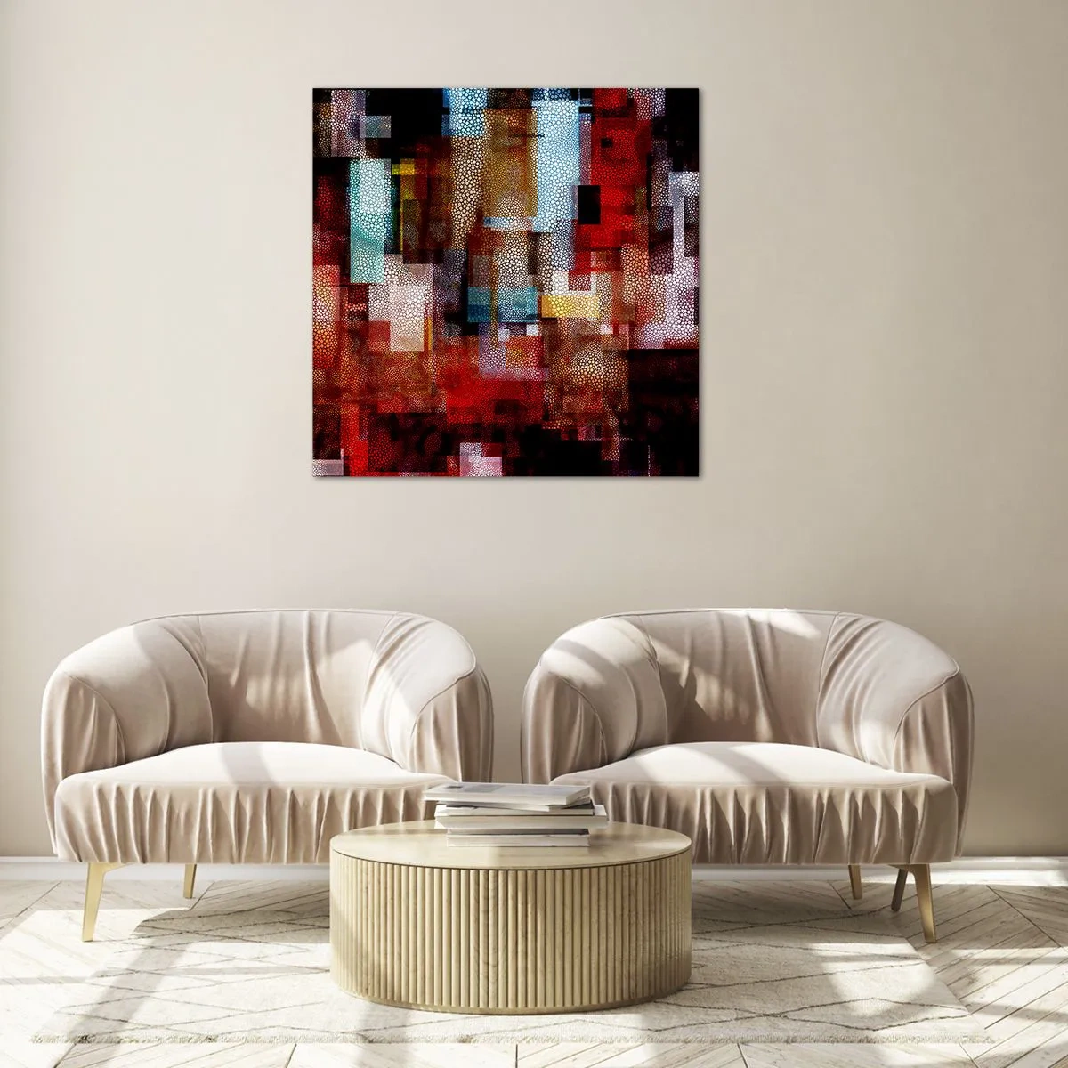 Impression sur verre - Image sur verre - Mélange de confusions - 40x40 cm