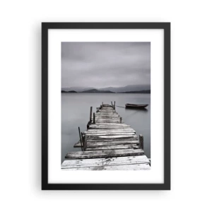 Affiche dans un cadre noir - Poster - Tu peux partir demain - 30x40 cm