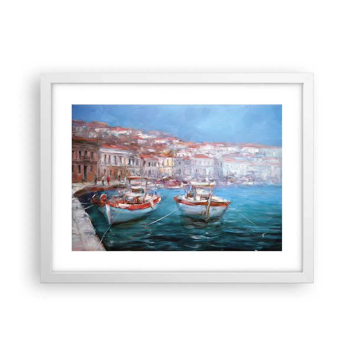Affiche dans un cadre blanc - Poster - Baie italienne - 40x30 cm