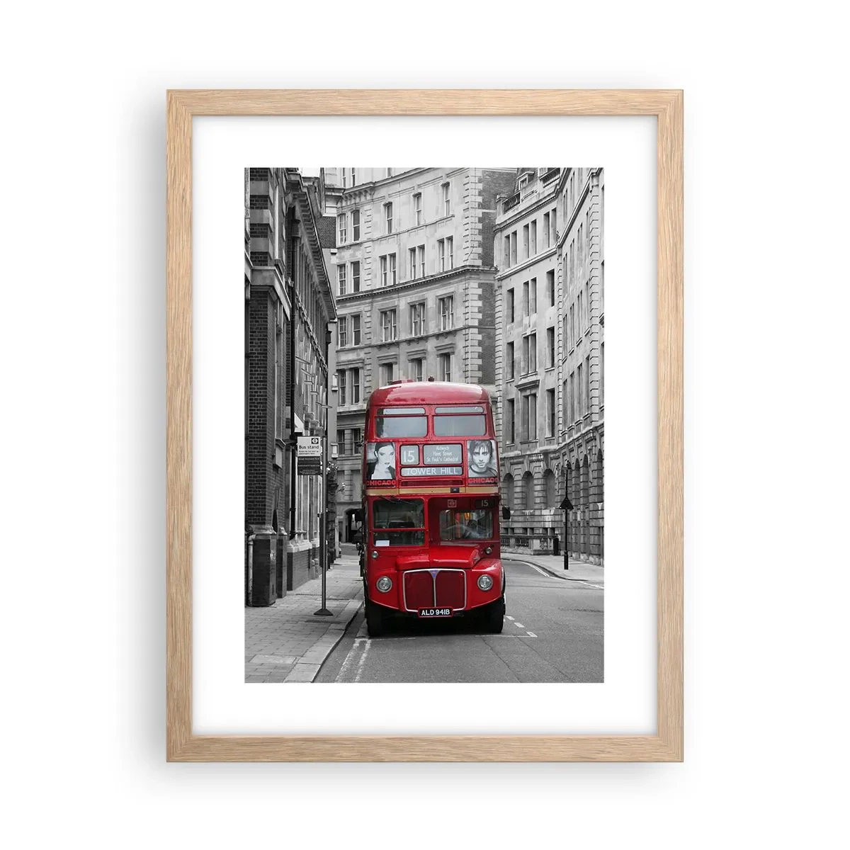 Affiche dans un chêne clair - Poster - La vie de tous les jours ne doit pas être grise - 30x40 cm