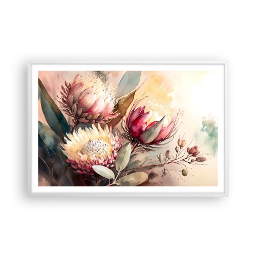 Affiche dans un cadre blanc - Poster - De profil et de face - 91x61 cm