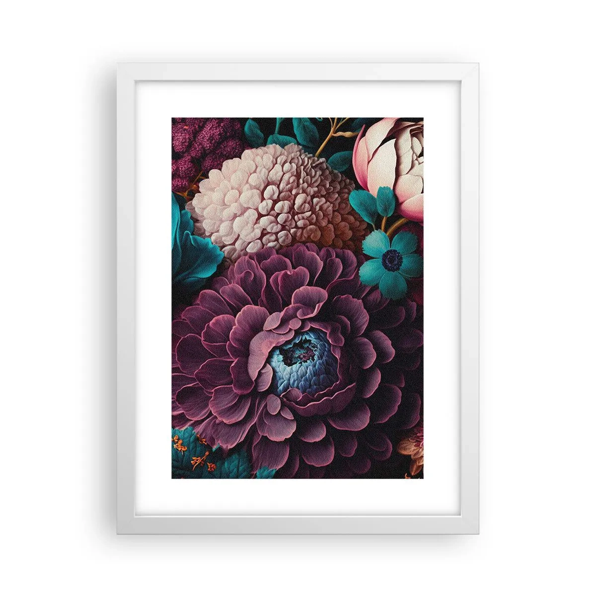 Affiche dans un cadre blanc - Poster - La nature en abondance - 30x40 cm