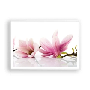 Affiche dans un cadre blanc - Poster - Délicat comme une brise de printemps - 100x70 cm