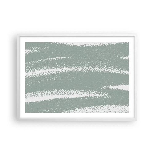 Affiche dans un cadre blanc - Poster - Abstraction dans un climat hivernal - 70x50 cm