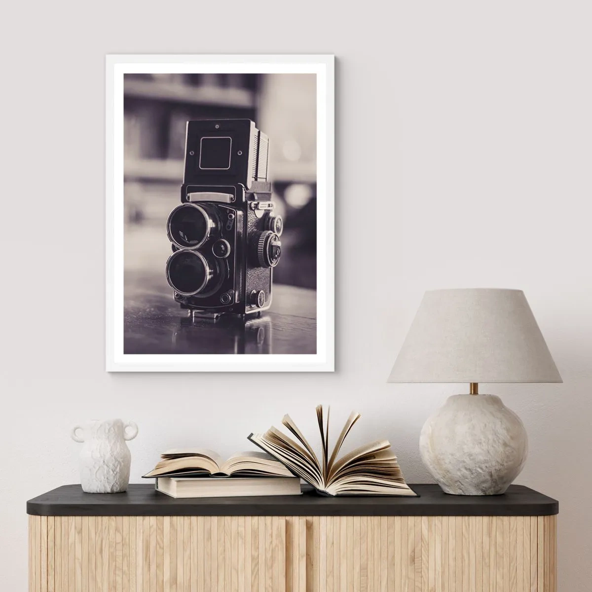 Affiche dans un cadre blanc - Poster - La magie de la photographie ancienne - 40x50 cm