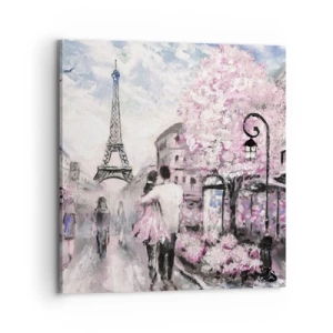 Impression sur toile - Image sur toile - Comment tomber amoureu, il faut juste... - 70x70 cm