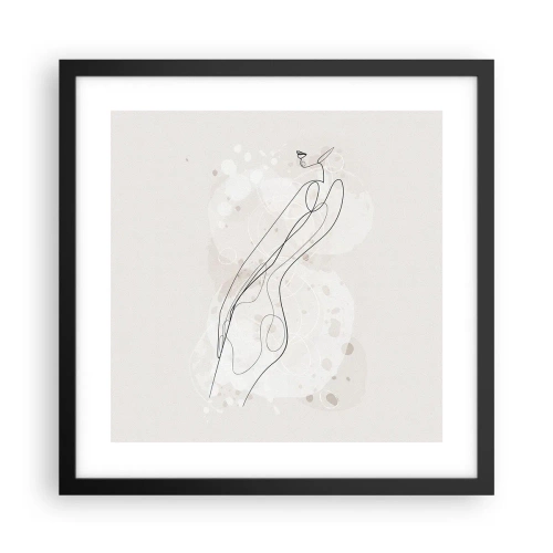 Affiche dans un cadre noir - Poster - Trompe l'oeil - 40x40 cm