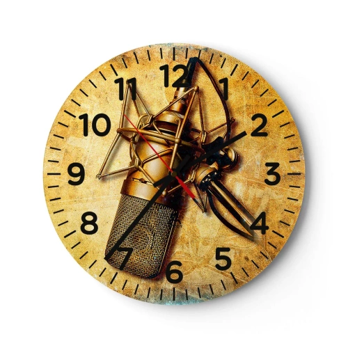 Horloge murale - Pendule murale - Les années d'or de la radio - 40x40 cm