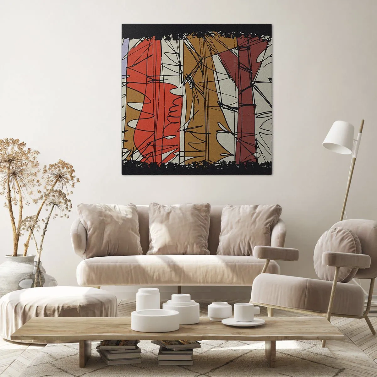 Impression sur toile - Image sur toile - Composition spontanée - 70x70 cm