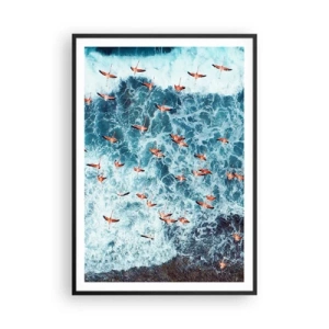 Affiche dans un cadre noir - Poster - Défilé du bord de mer - 70x100 cm