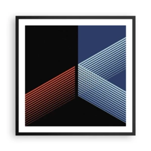 Affiche dans un cadre noir - Poster - Histoire simple - 60x60 cm