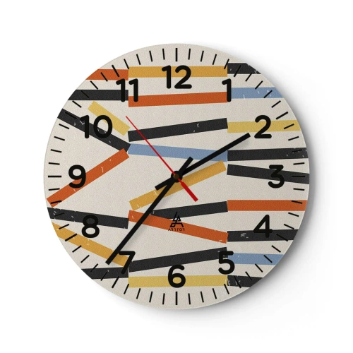 Horloge murale - Pendule murale - Composition de niveaux - 40x40 cm