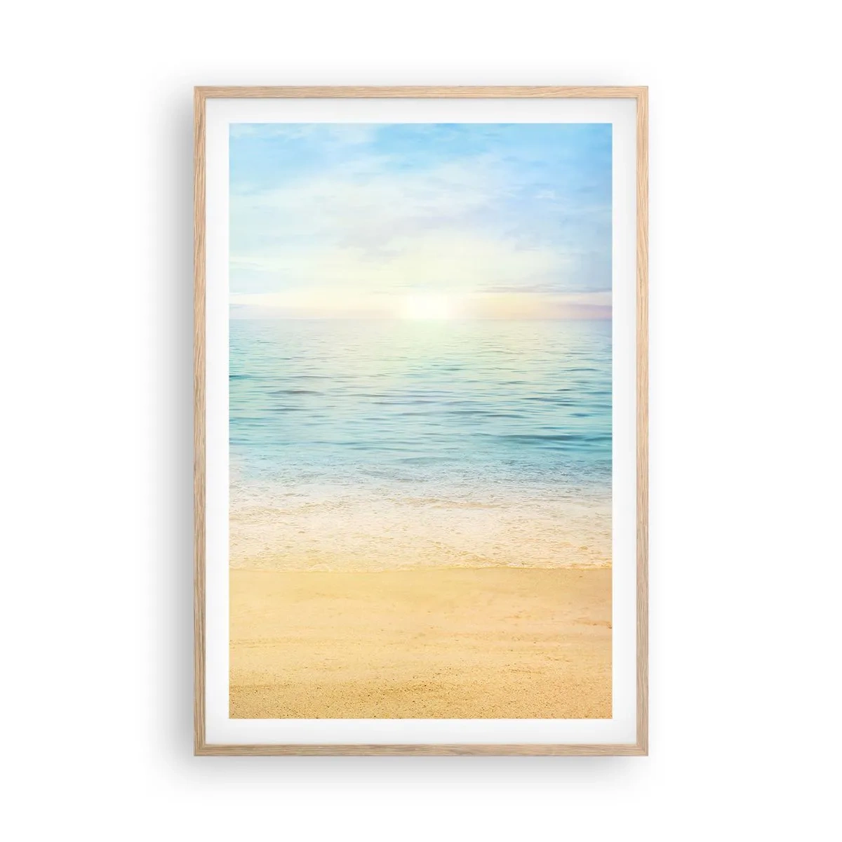 Affiche dans un chêne clair - Poster - Le grand bleu - 61x91 cm