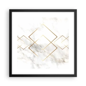 Affiche dans un cadre noir - Poster - Vue à l'infini - 40x40 cm