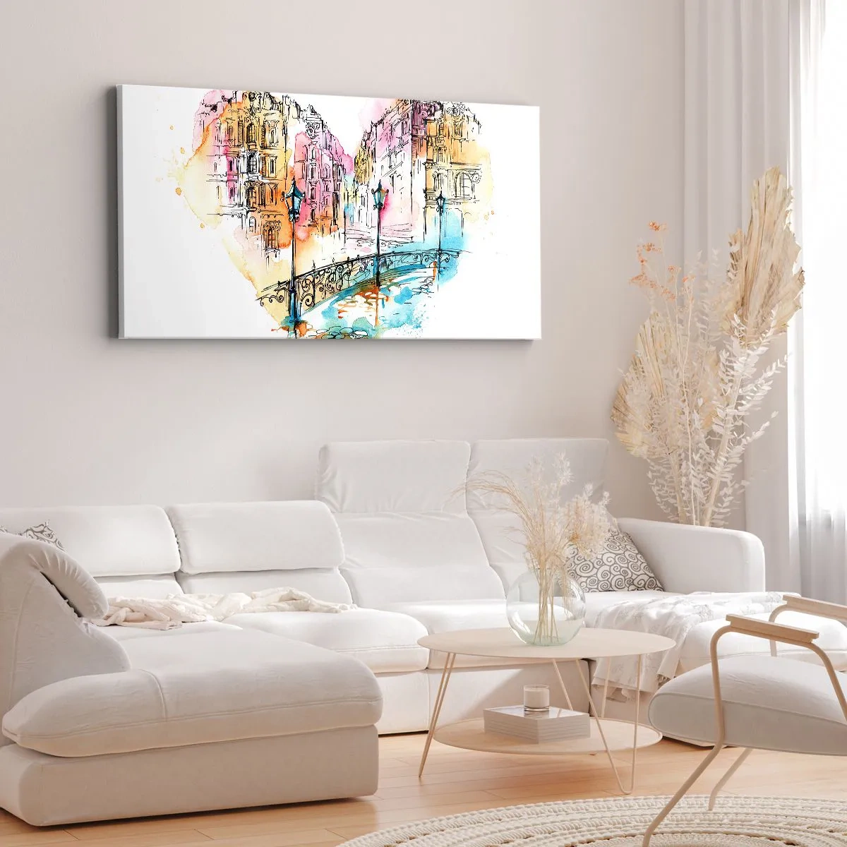 Impression sur toile - Image sur toile - Le coeur de la ville - 100x40 cm
