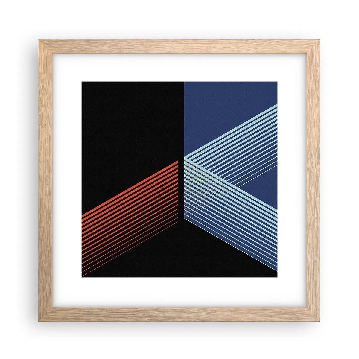 Affiche dans un chêne clair - Poster - Histoire simple - 30x30 cm