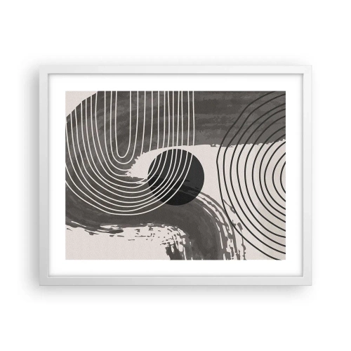 Affiche dans un cadre blanc - Poster - L'ovale gagne - 50x40 cm