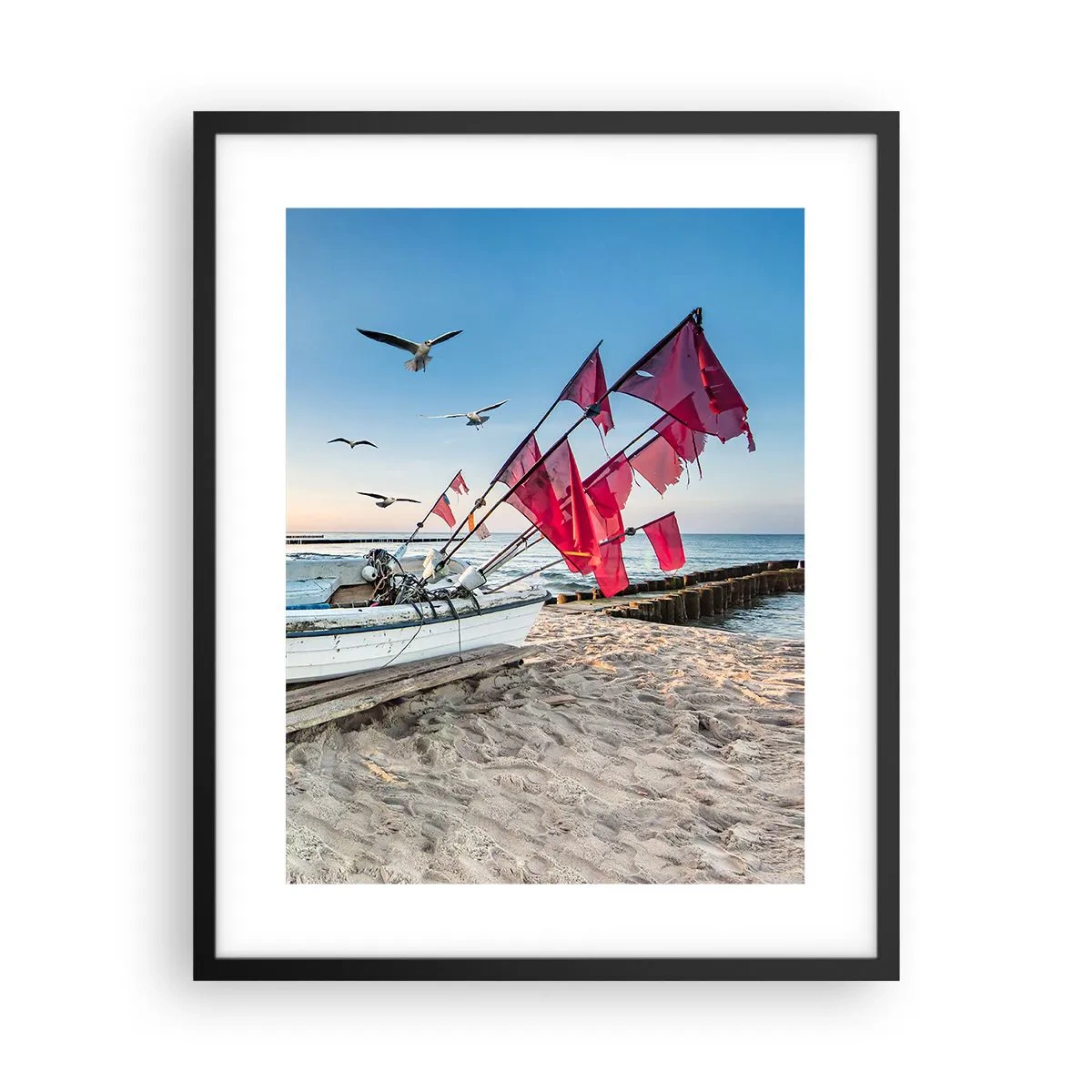 Affiche dans un cadre noir - Poster - Repos mérité - 40x50 cm