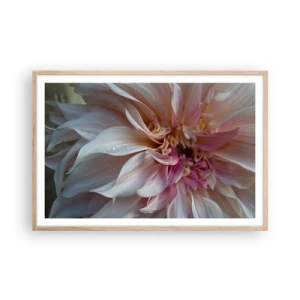 Affiche dans un chêne clair - Poster - Fraîcheur fleurissante - 91x61 cm