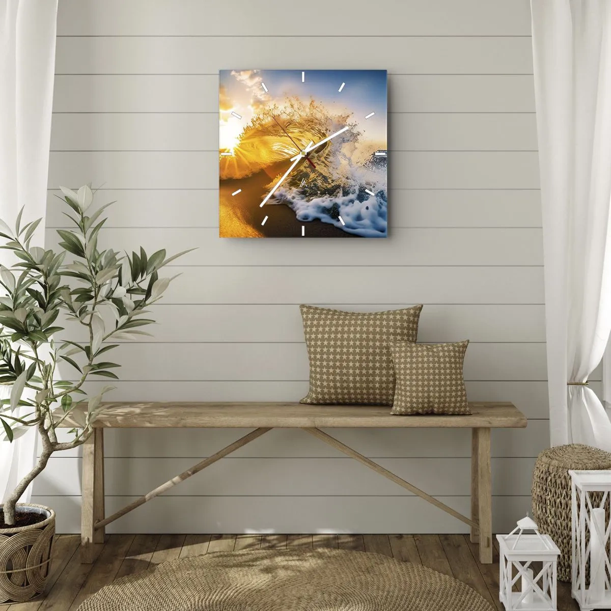 Horloge murale - Pendule murale - S'amuser dans le sable - 40x40 cm