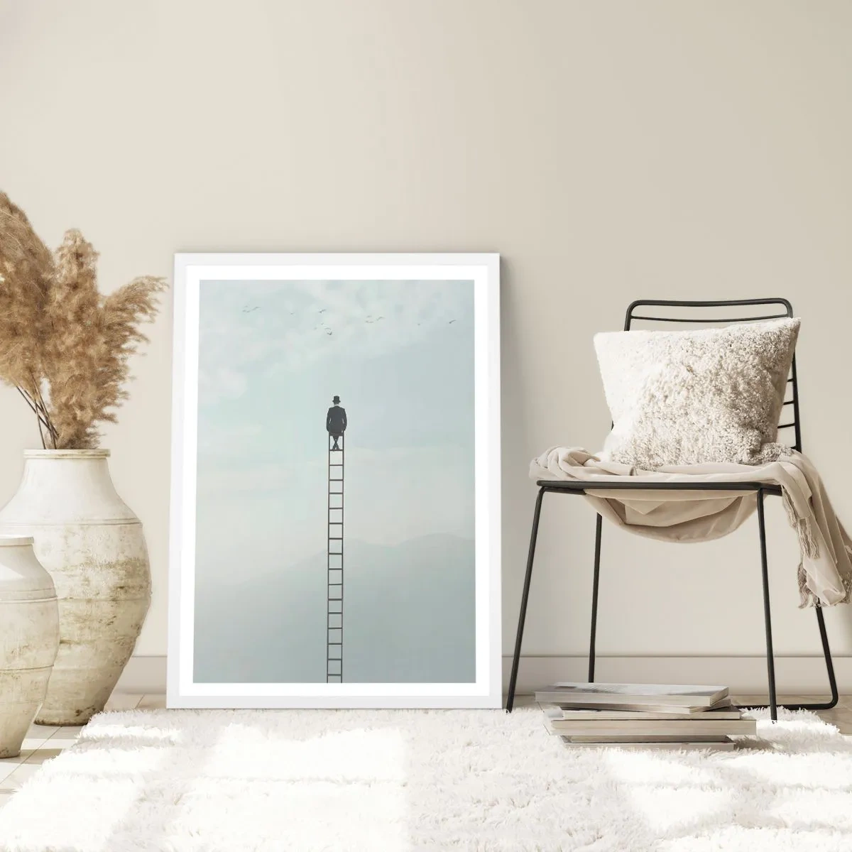 Affiche dans un cadre blanc - Poster - Se soulever au-dessus - 30x40 cm