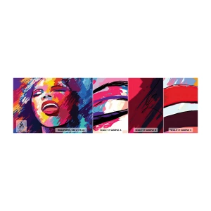 Échantillon de Papier Peint Autocollant Deluxe Sticker - Chante toute ma vie - Chanteur, Abstraction, Portrait d'une femme - 100x30 cm