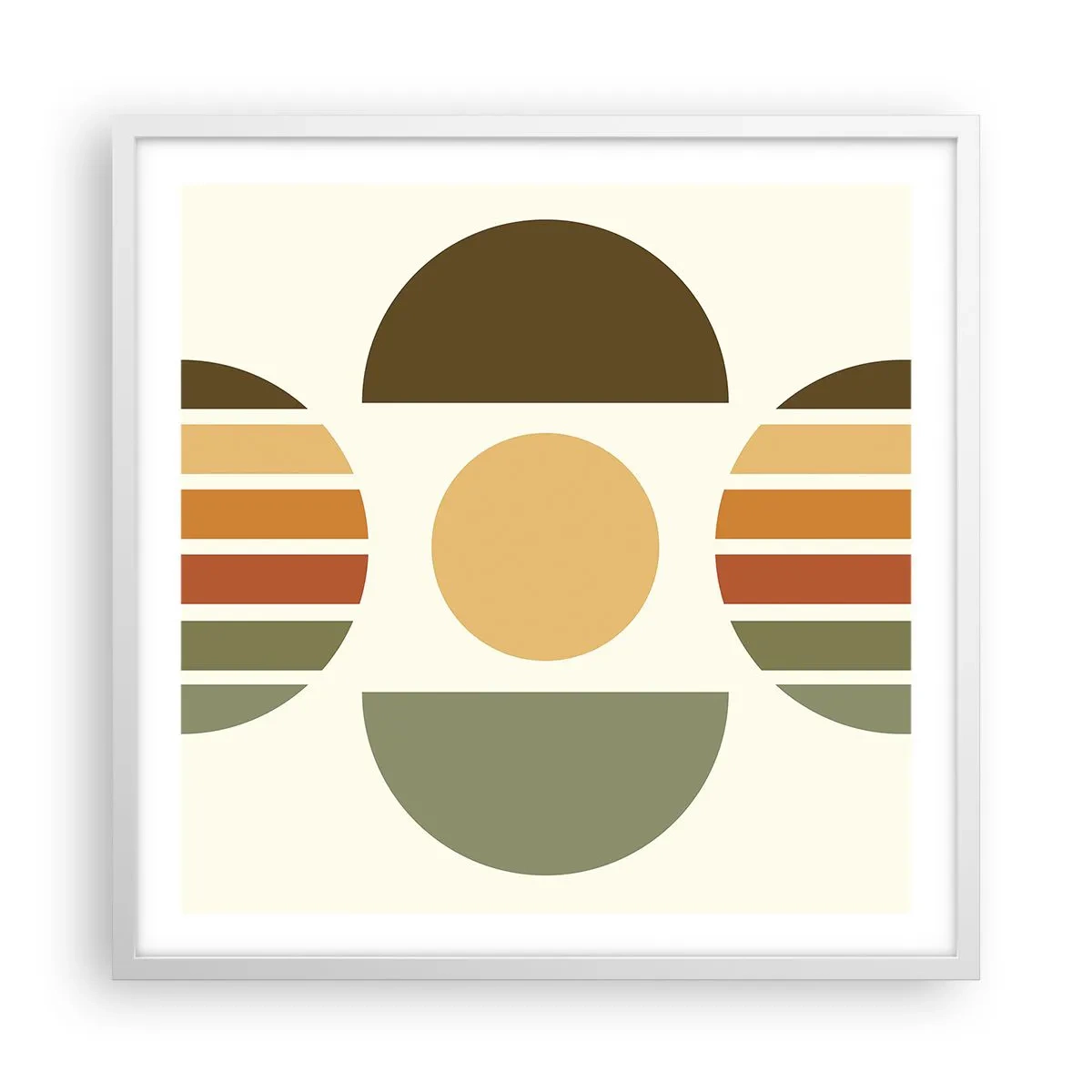 Affiche dans un cadre blanc - Poster - Dans les coulaurs de la terre - 60x60 cm