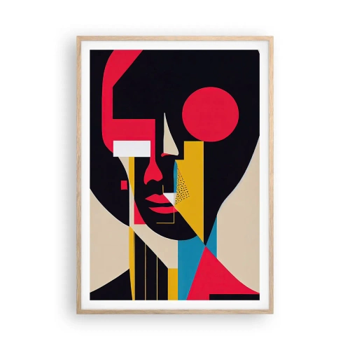 Affiche dans un chêne clair - Poster - Son monde intérieur - 70x100 cm