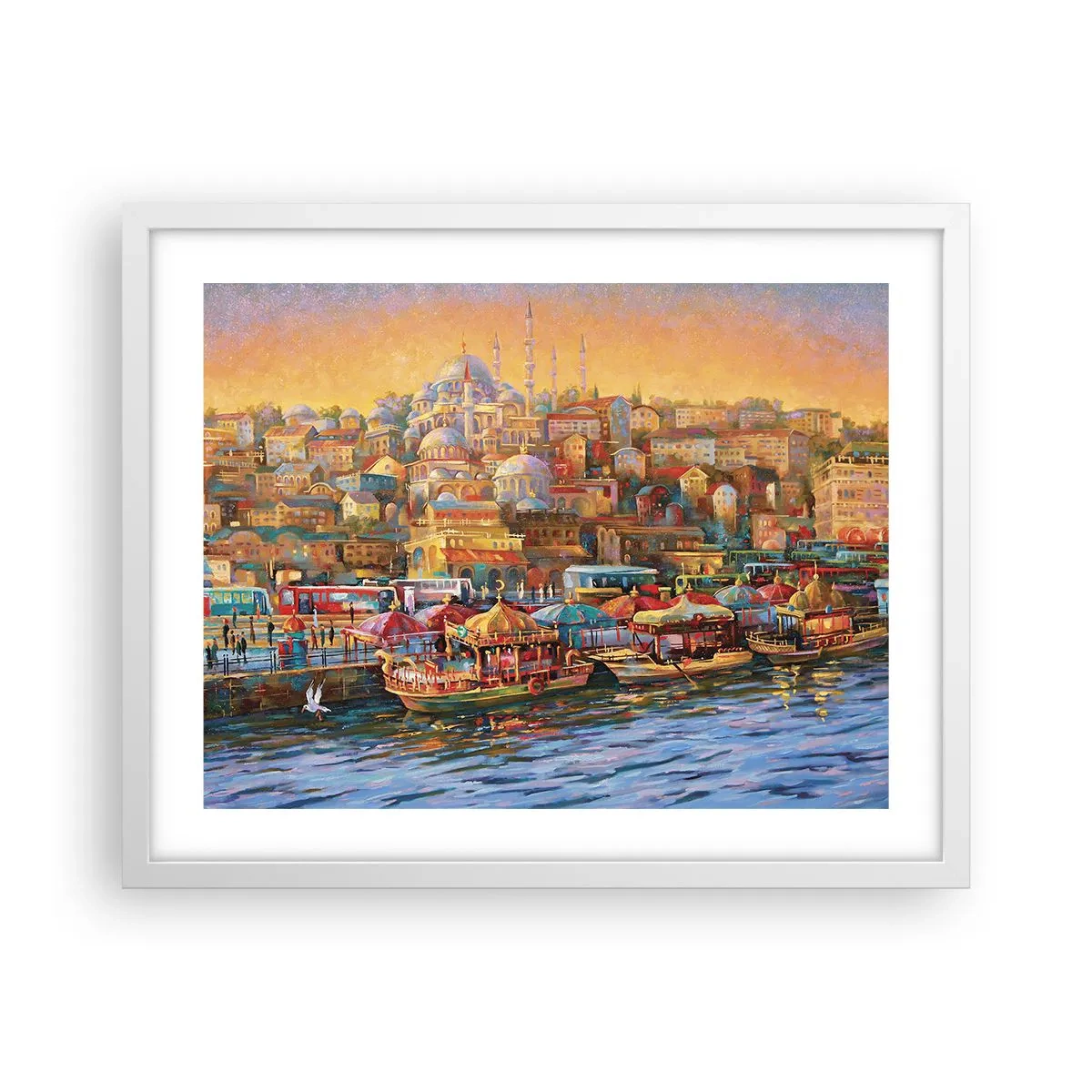 Affiche dans un cadre blanc - Poster - Conte d'Istanbul - 50x40 cm