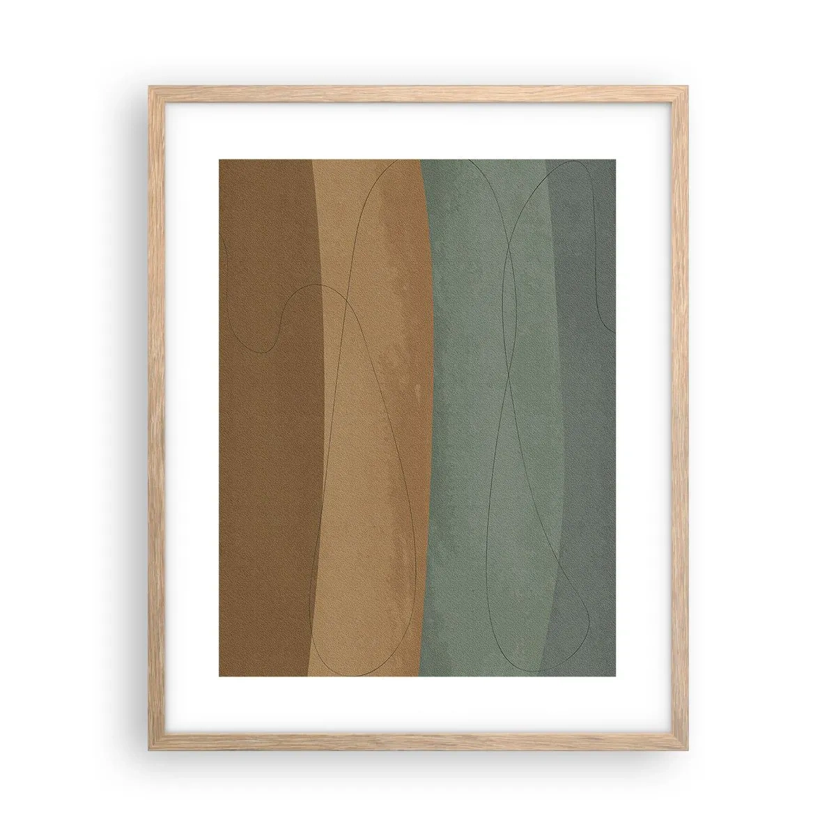 Affiche dans un chêne clair - Poster - Composition horizontale - 40x50 cm