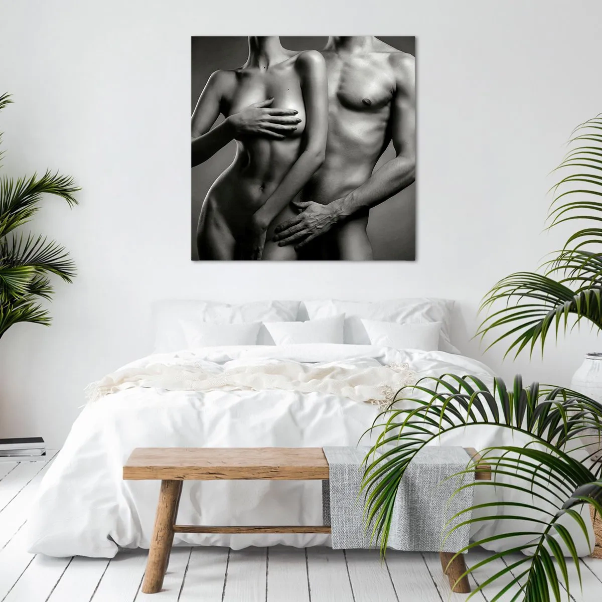 Impression sur toile - Image sur toile - Adam et Eve - 70x70 cm
