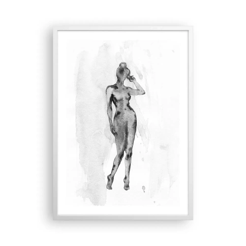 Affiche dans un cadre blanc - Poster - Etude de l'idéal de la féminité - 50x70 cm