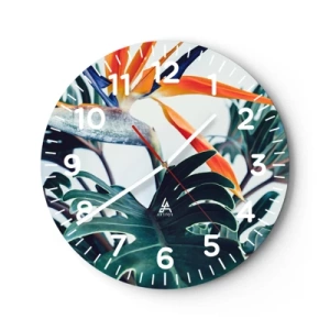 Horloge murale - Pendule murale - Le buisson oiseaux - 40x40 cm