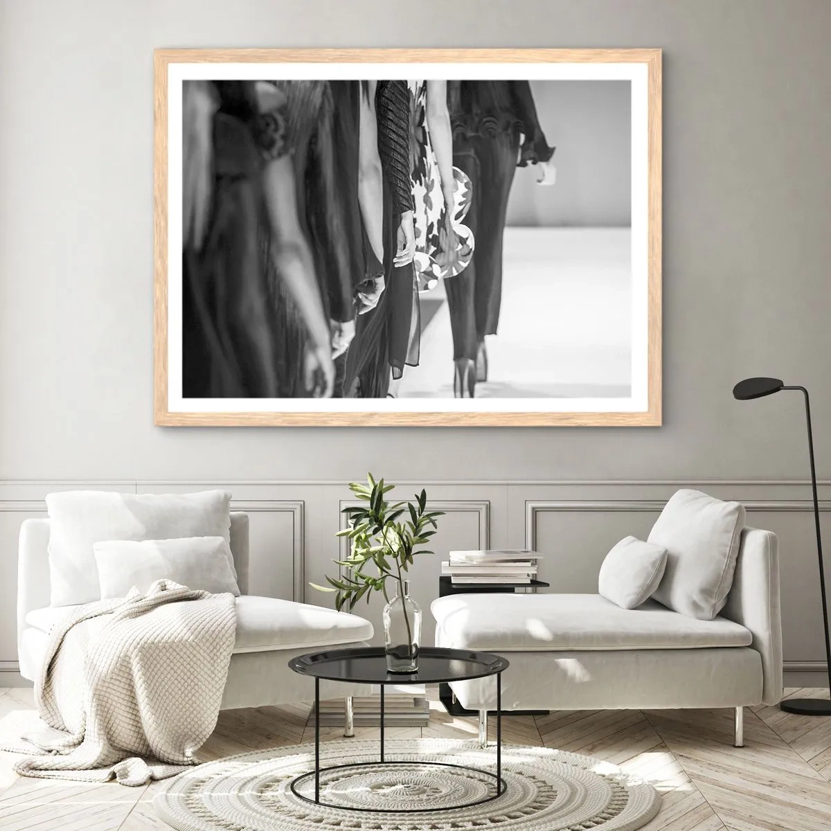 Affiche dans un chêne clair - Poster - Un défilé stylé - 70x50 cm