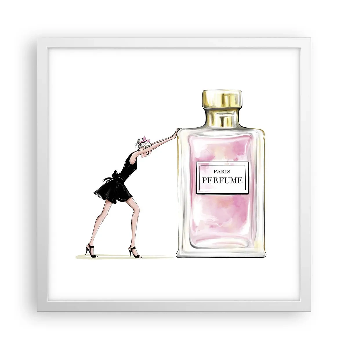 Affiche dans un cadre blanc - Poster - L'essence des femmes - 40x40 cm